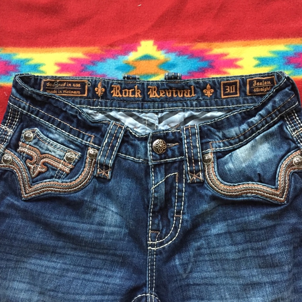 Rock Revival Jaelen Straight Mens Jeans SOLD OUT - Picture 3 of 8